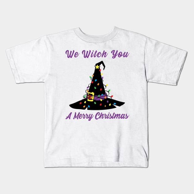 We Witch You A Merry Christmas Kids T-Shirt by My Tribe Apparel